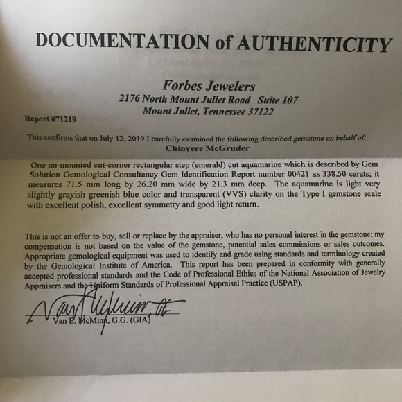 Huge IF 338.35 ct light blue aquamarine gemstone - Picture 8 of 8